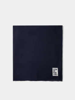 Echarpe para homem de linho e viscose com franjas e branding