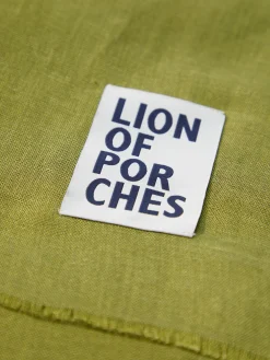 Echarpe para homem de linho e viscose com franjas e branding