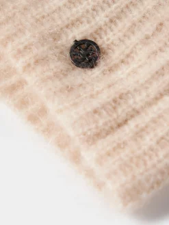 Gola tricotada mistura mohair e lã