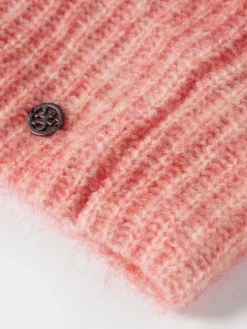 Gola tricotada mistura mohair e lã