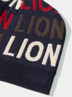 Gorro de algodão e caxemira com lettering