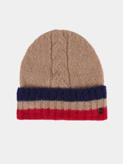 Gorro trançado com riscas