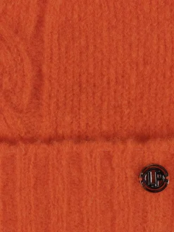 Gorro trançado laranja