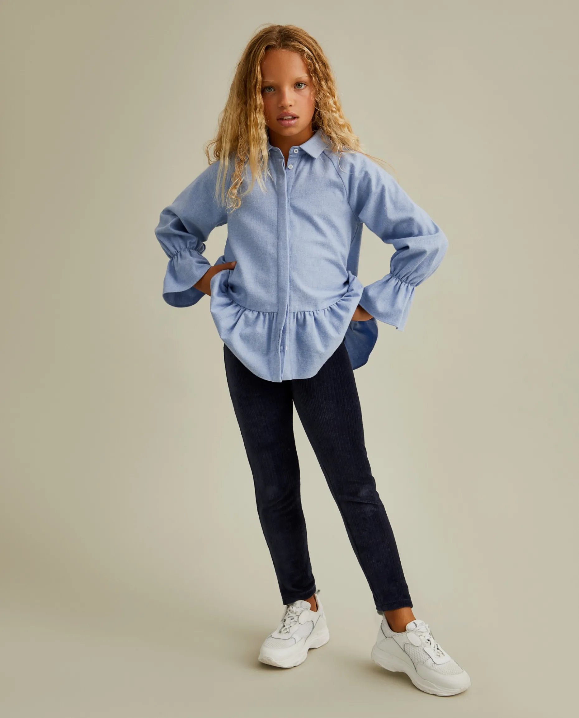 Leggings veludo canelado