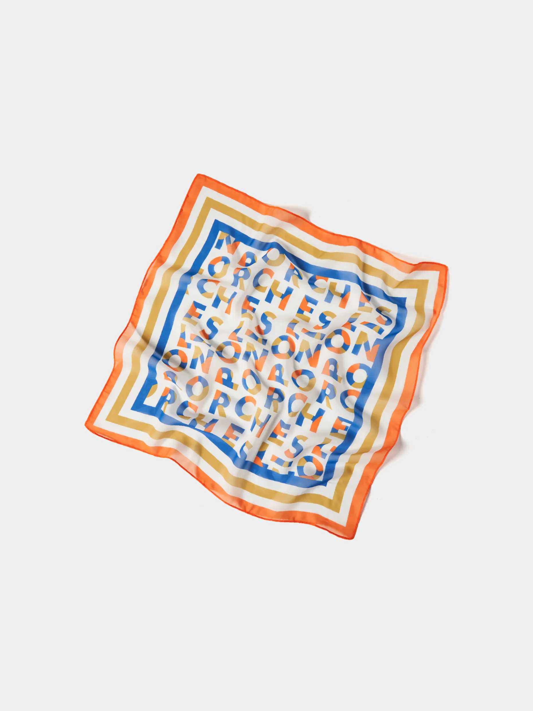 Lenço colorido com monograma all over