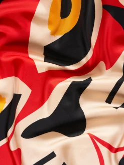 Lenço de seda estampado