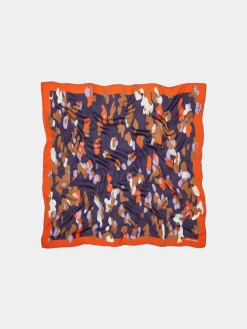 Lenço de seda estampado