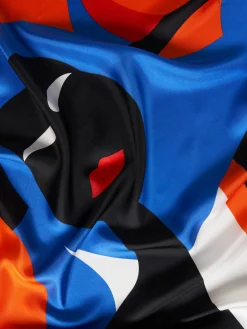 Lenço de seda estampado mulher