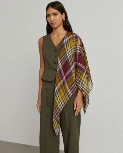 Lenço estampado de seda