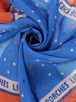 Lenço estampado quadrados