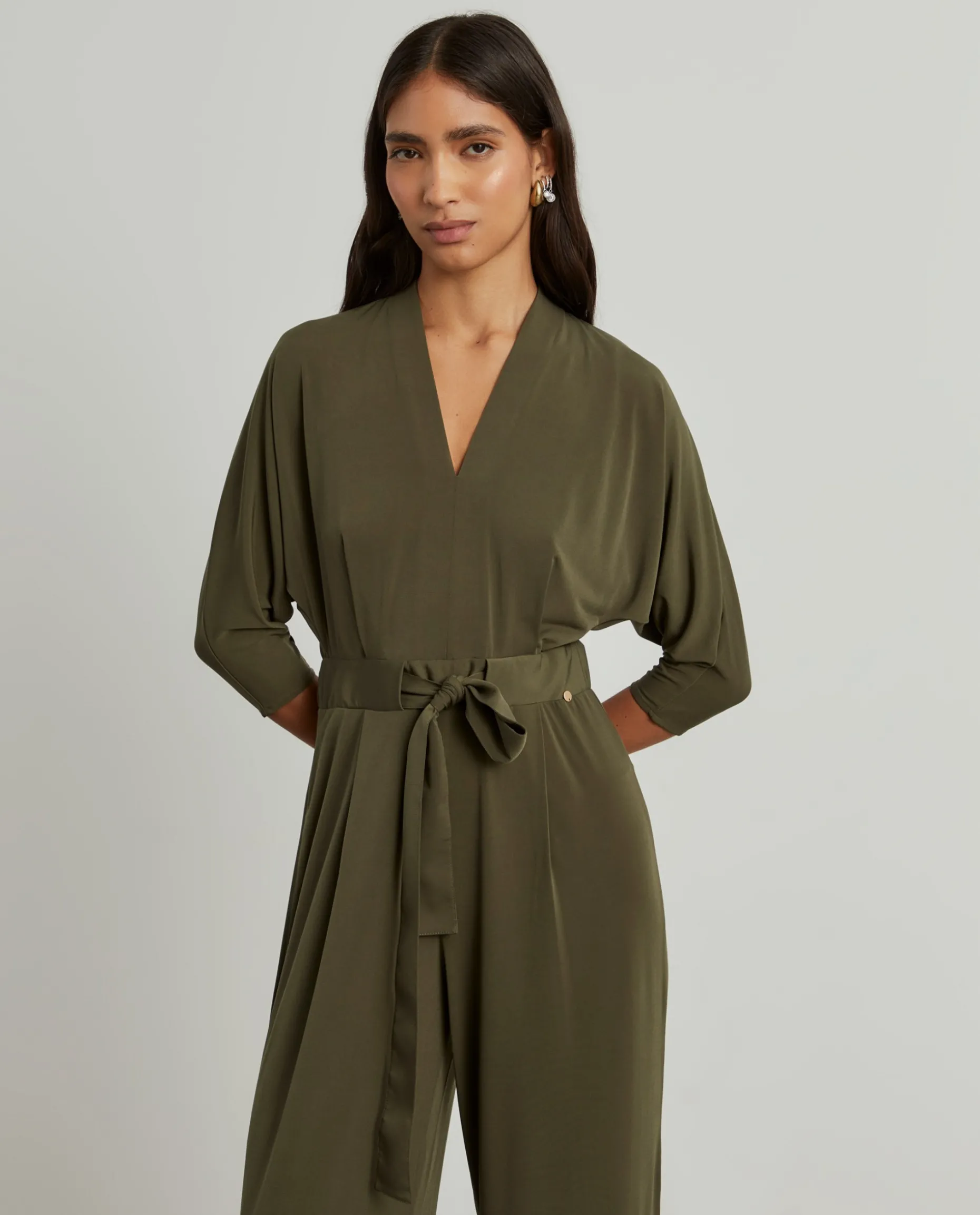 Macacão fluido manga comprida