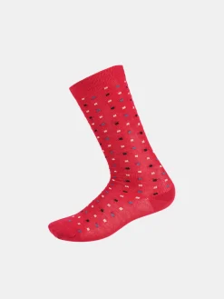 Meias com micromotivos quadrados