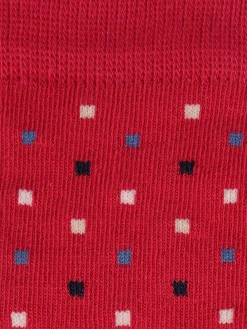 Meias com micromotivos quadrados