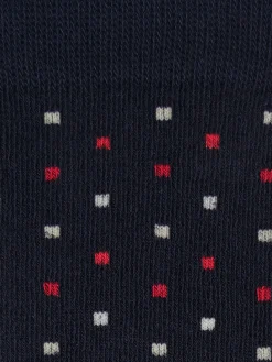 Meias com micromotivos quadrados