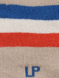 Meias em algodão com detalhe de riscas