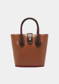 Mini mala de mão bicolor