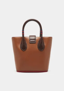 Mini mala de mão bicolor