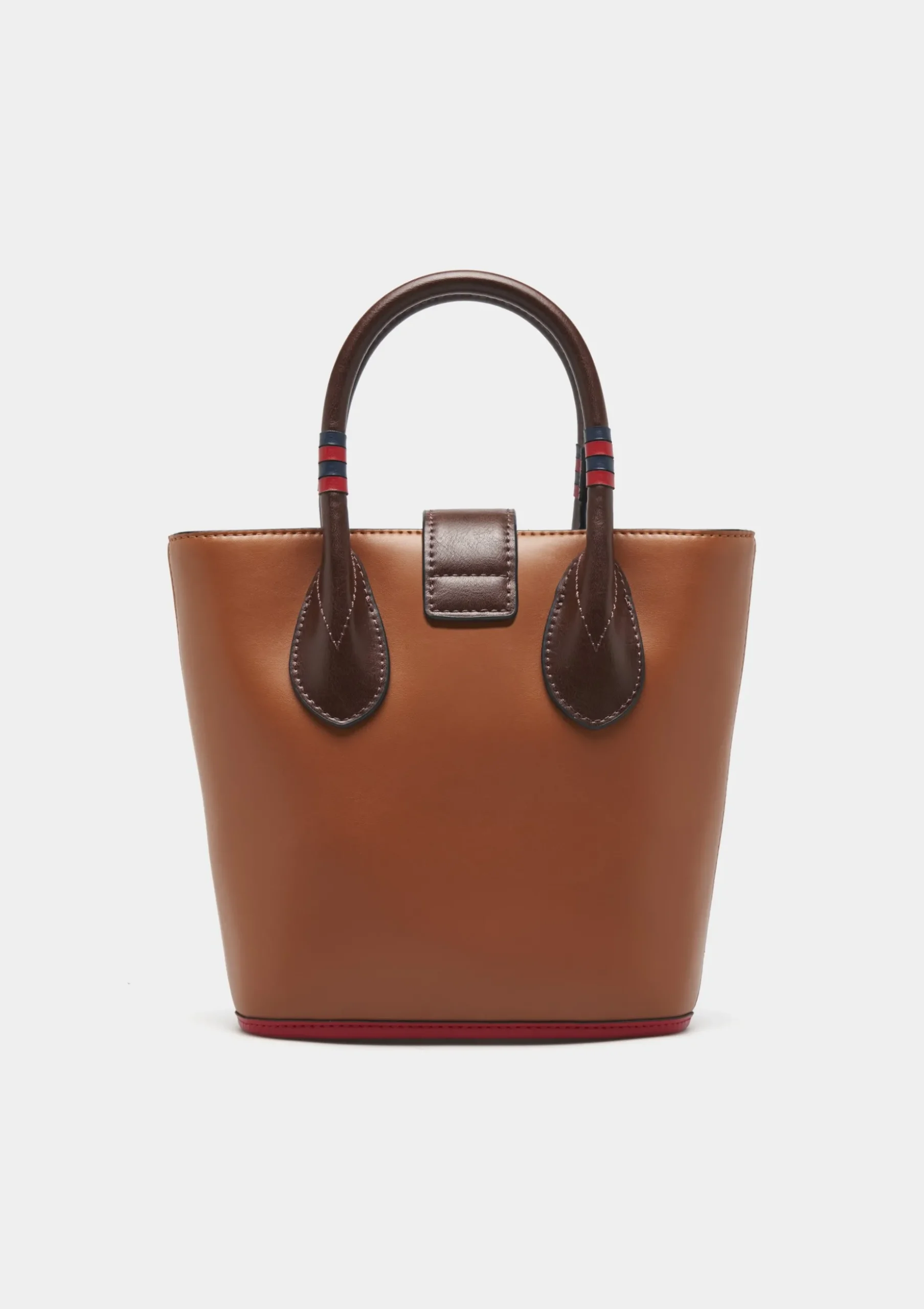 Mini mala de mão bicolor