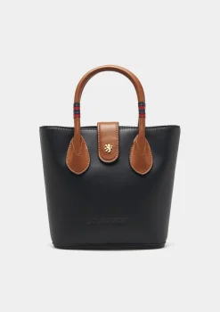 Mini mala de mão bicolor