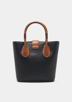 Mini mala de mão bicolor