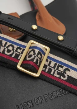 Mini mala de mão bicolor