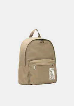 Mochila para homem em sarja com bolso frontal e alças