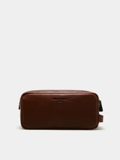 Necessaire retangular 100% pele