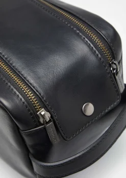 Necessaire retangular 100% pele