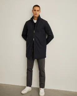 Parka acolchoada com capuz embutido