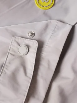 Parka para homem em tecido técnico com capuz e bolsos