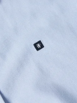 Polo camisa em algodão com riscas