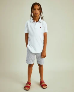 Polo de manga curta 100% algodão