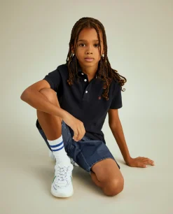 Polo de manga curta 100% algodão