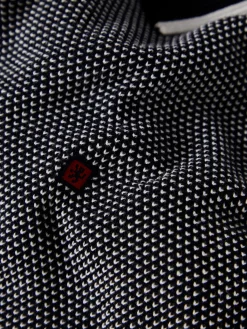 Polo de manga curta bicolor