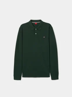 Polo manga comprida de algodão