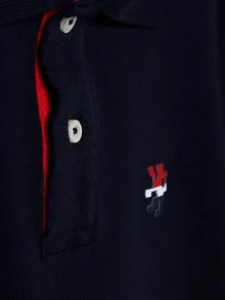 Polo manga curta em algodão