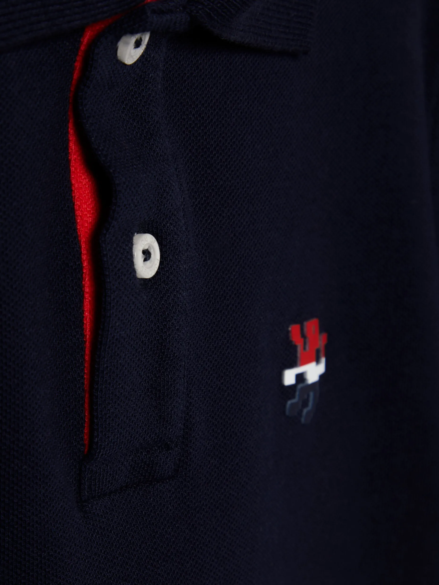 Polo manga curta em algodão