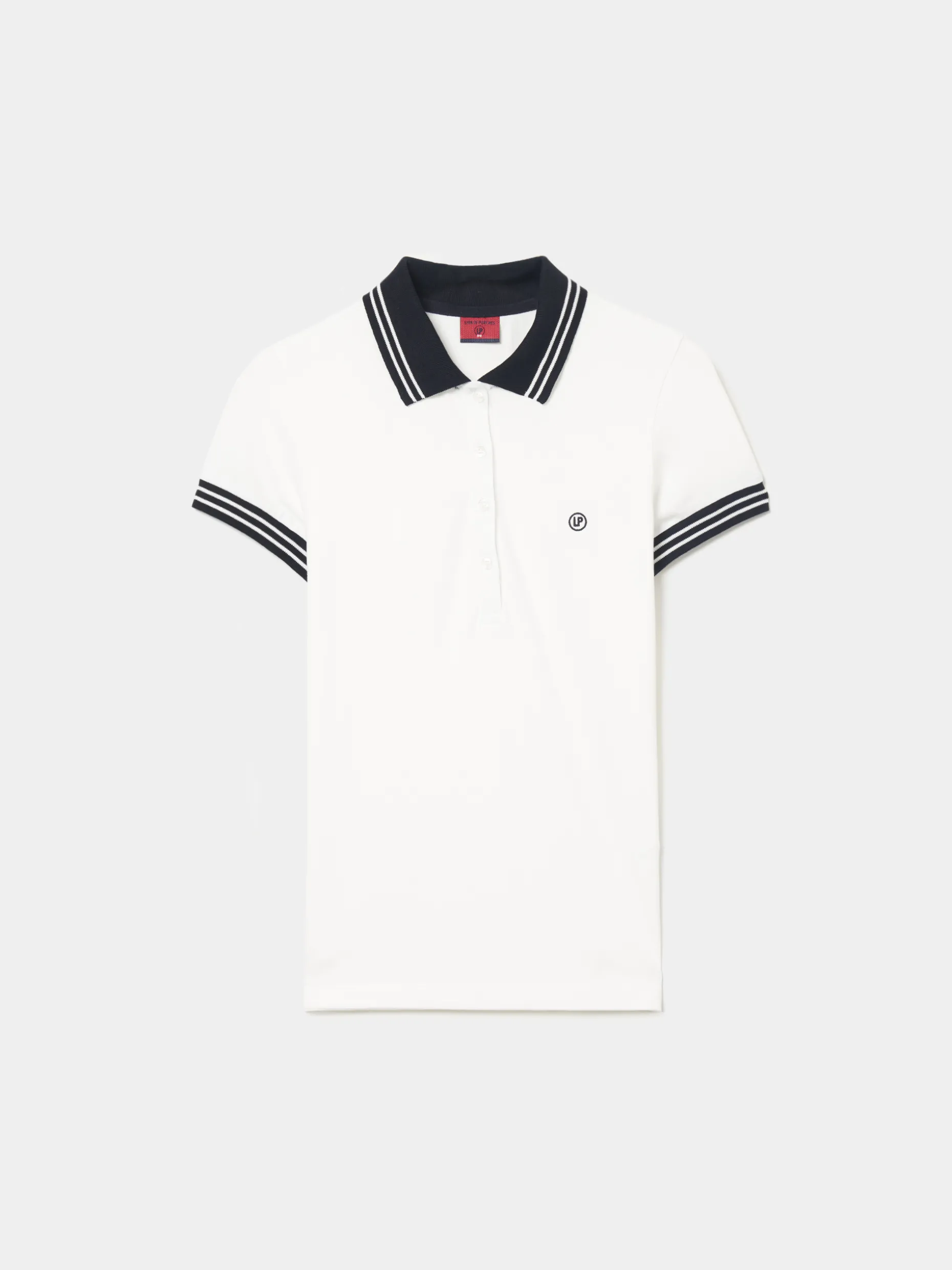 Polo piqué bicolor em algodão