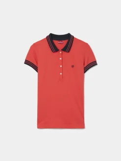 Polo piqué bicolor em algodão