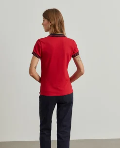 Polo piqué bicolor em algodão