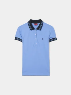 Polo piqué bicolor em algodão