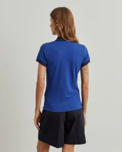 Polo piqué bicolor em algodão