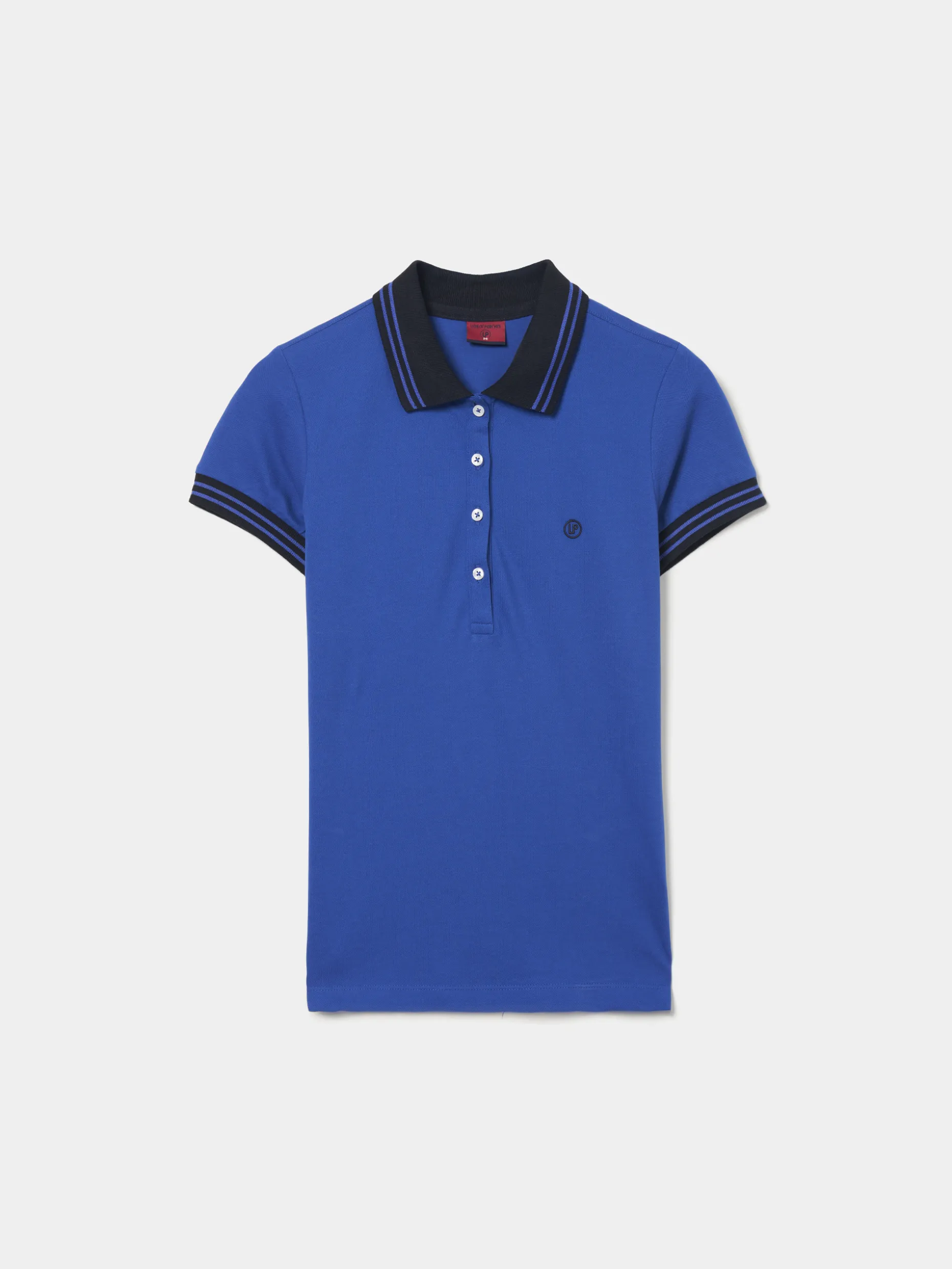 Polo piqué bicolor em algodão