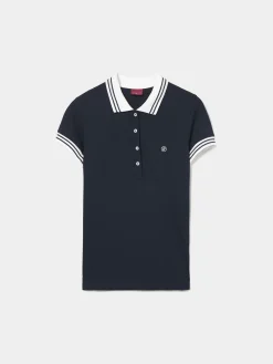 Polo piqué bicolor em algodão