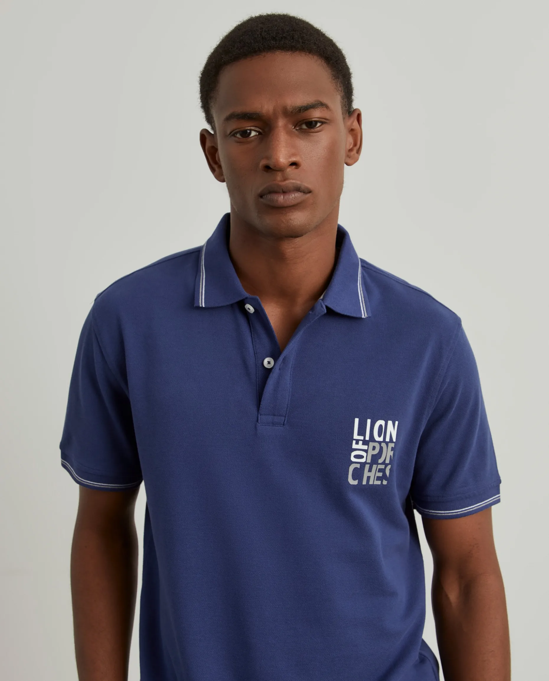 Polo piqué de algodão