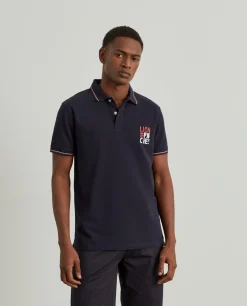 Polo piqué de algodão