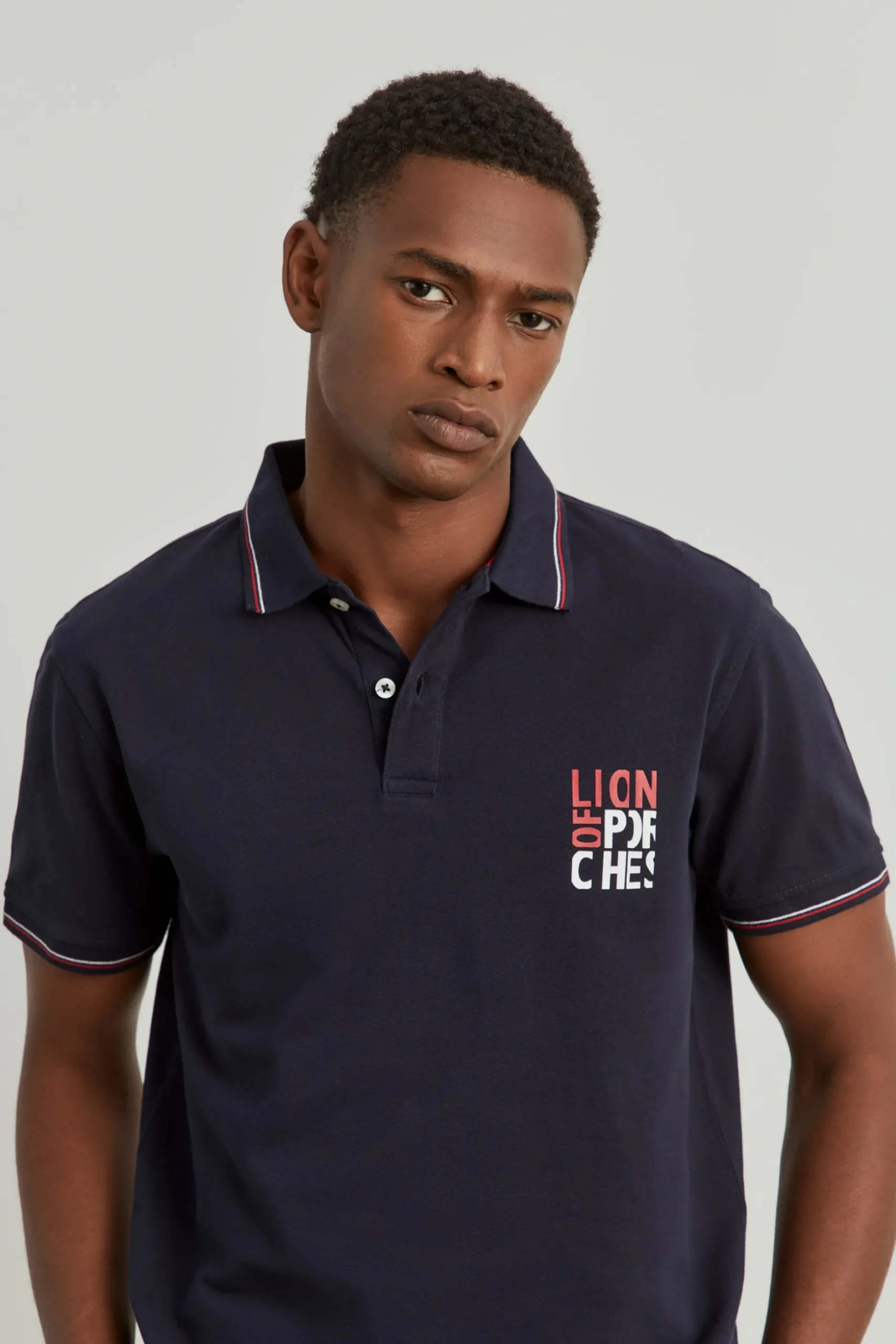 Polo piqué de algodão