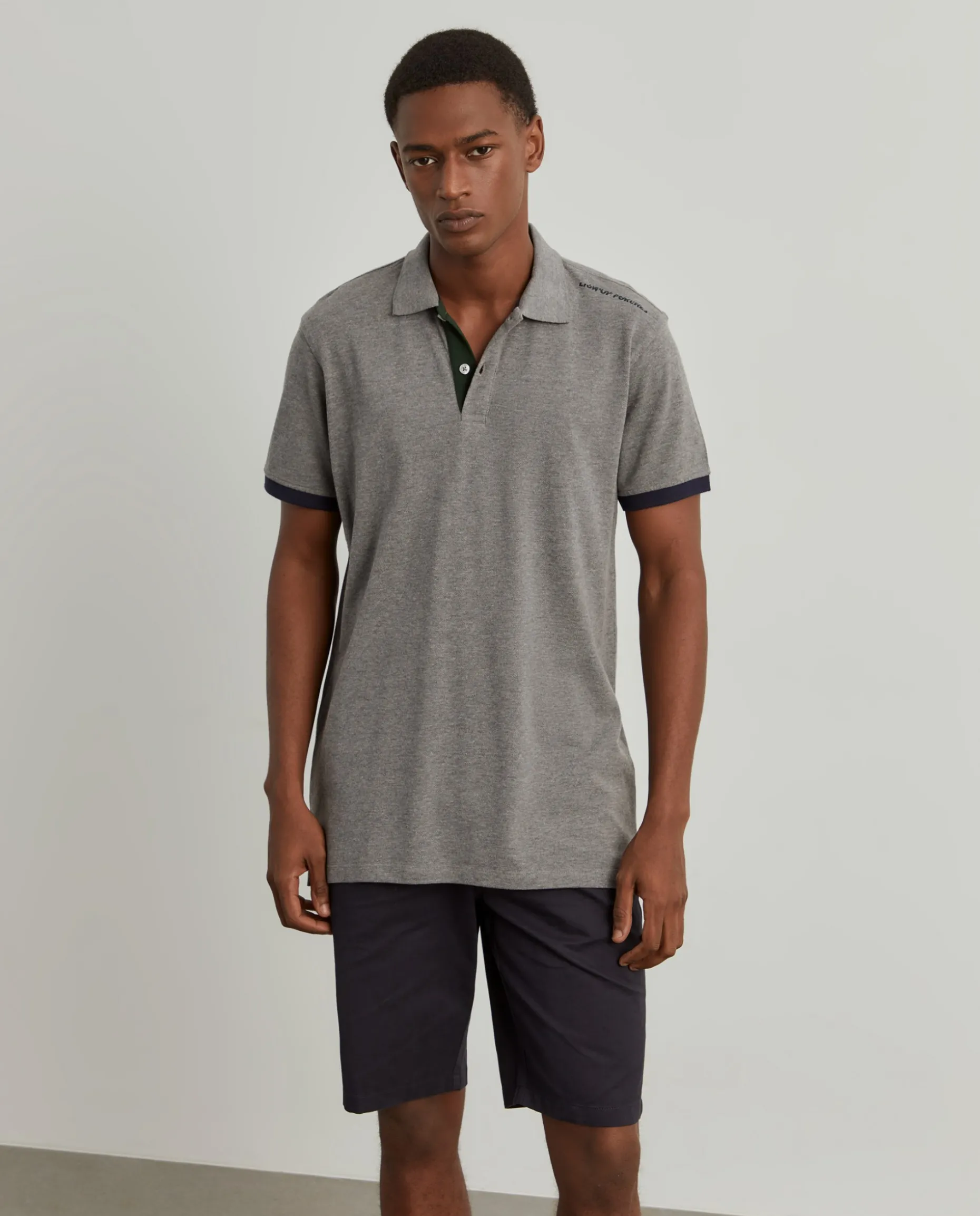 Polo piqué em algodão