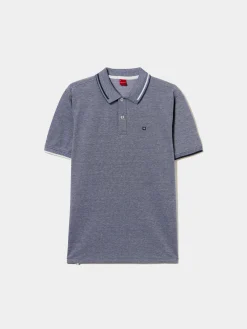 Polo piqué regular fit com riscas