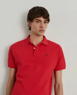 Polo piqué regular fit em algodão